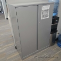Steelcase Metal Silver 2 Door Storage Cabinet 36" x 18" x 52"